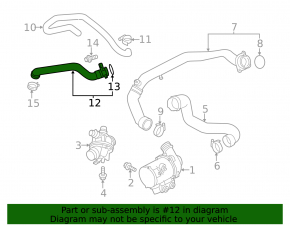 Cooling system hose BMW X5 F15 14-18 3.0T, long