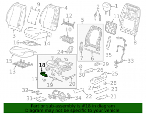 Chevrolet Malibu 13-16 driver's seat lower cushion adjustment motor front