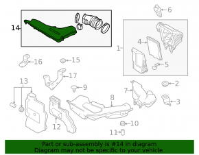 Nissan Rogue 14-17 air duct to manifold