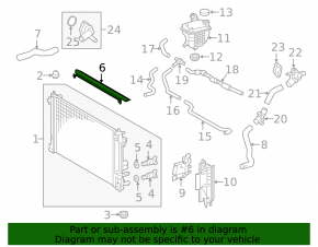 Upper radiator deflector Toyota Prius 50 Prime 17-22