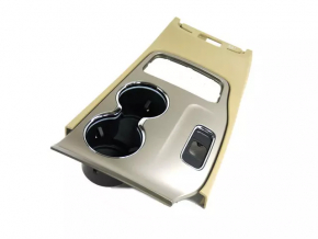 Center console trim with cup holders Jeep Grand Cherokee WK2 14-16 beige, scratches