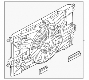Nissan Ariya 23-25 radiator shroud diffuser assembly