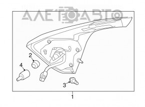 Light inside trunk lid right Nissan Murano z52 19-