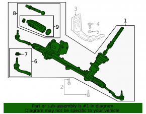 Steering rack Volvo XC60 18-24 electric