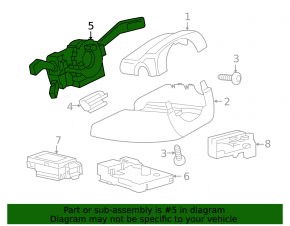 Steering column switch guitar assembly VW CC 08-17