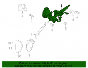 Steering column with EPS Toyota Highlander 08-13 hybrid