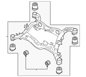 Rear subframe Audi A6 C8 19-