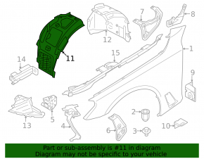 Front left fender liner for BMW 7 G70 24-26 750e xDrive