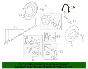 Brake hose rear left VW Passat 20-22