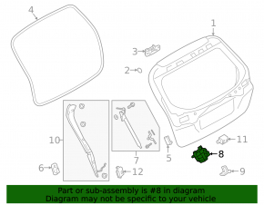 Subaru Outback 20-23 Electric Trunk Door Lock