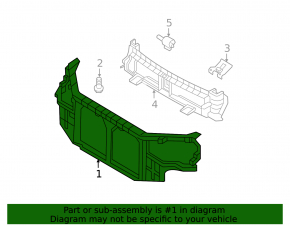 TV panel radiator Hyundai Sonata 11-15 hybrid with lock strip