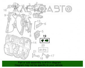 Door hinge upper front right Dodge Dart 13-16