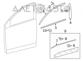 Door trim side front left Toyota Rav4 19-