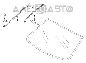 Windshield molding right VW Touareg 11-17