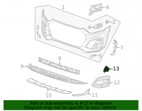 Right fog light plug Audi Q5 80A 21- OEM