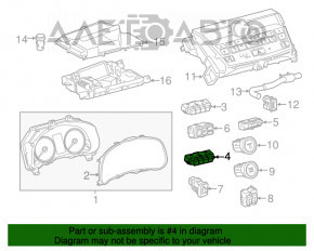 Steering Wheel Heating Button Lexus RX350 RX450h 16-19