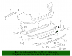 GMC Terrain 18 Rear Bumper Tow Hook Cap - Body Color