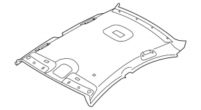 Kia Optima 11-15 Ceiling Trim Gray Without Sunroof