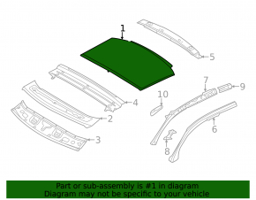Metal roof Audi A3 8V 15-20 4d, 5d, under the sunroof
