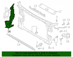 Radiator deflector left Audi A5 F5 18- 2.0T