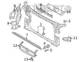 Radiator deflector left Audi A5 F5 18- 2.0T