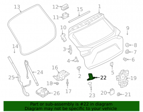 Infiniti QX50 19- Trunk Door Lock Hook