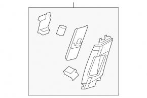 Center pillar trim upper belt left Chevrolet Cruze 11-15 gray