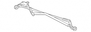 Windscreen wiper trapezoid with motor Porsche Panamera 10-16