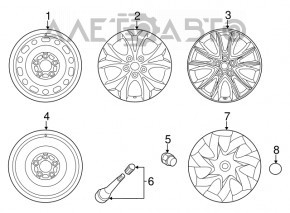 Wheel disk R16 Mazda 3 14-16 BM, curb