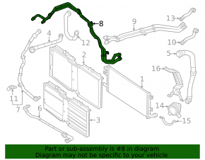 Cooling system pipes Mercedes W167 GLE 450 20-26