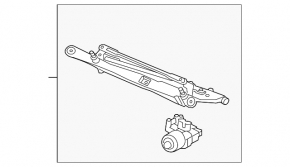 Windscreen wiper trapezoid with motor Ford Fiesta 11-19
