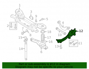 Mazda3 MPS 09-13 rear left axle with lever