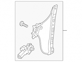 Window lift mechanism front left Ford Transit Connect MK2 13- without motor