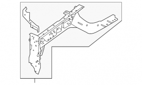 Side member front right Nissan Rogue 14-20