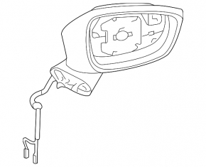 Right side mirror assembly for Mazda 6 14-16 turn signal