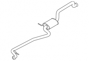 Exhaust line middle part Ford Ecosport 18-22 2.0 rusty, dented