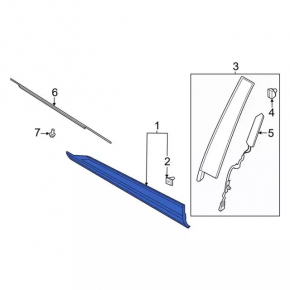Door trim lower front left Ford Escape MK4 20- structure
