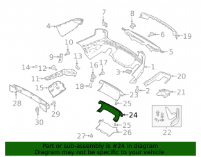 Lower rear bumper trim for Land Rover Range Rover Sport 18-22 under towbar