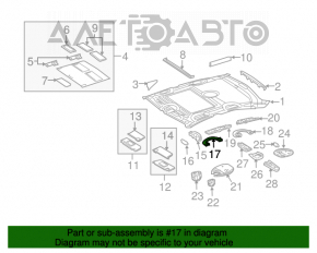 Mercedes W211 front ceiling handle, gray
