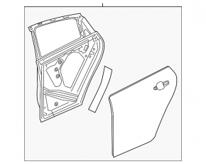 Door assembly rear right Chevrolet Malibu 16-