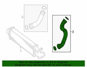 Intercooler pipe left Mercedes GLA 14-20 2.0
