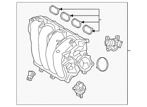 Intake manifold Kia Forte 4d 17-18 rest 2.0 without damper drive motor