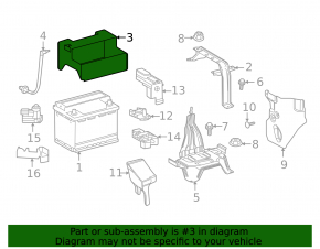 Battery housing Toyota Sienna 21-25