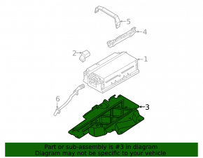 Volvo XC60 22-25 B5, B6 48V Large Battery Bracket