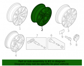 Wheel disk R21x8.5J BMW X3 G01 22-24 718M style