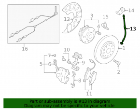 Brake hose front left VW CC 08-17