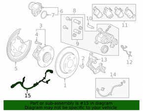 Rear left ABS sensor for Honda Civic X FC 16-21