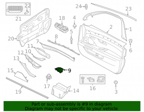 Rear left window lift control trim BMW 5 F10 11-16 Elfenbein Weiss, for cleaning