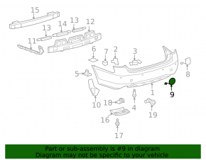 Rear bumper tow hook plug left Lexus GS300 GS350 GS430 GS450h 06-07