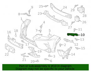 Front bumper mount left for DRL Lexus NX300 NX300h 18-21